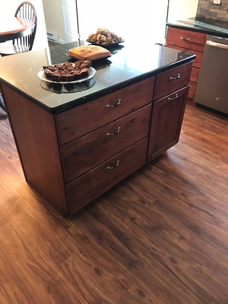 Island Counter featured in kitchen remodel by J. Tretter and Sons